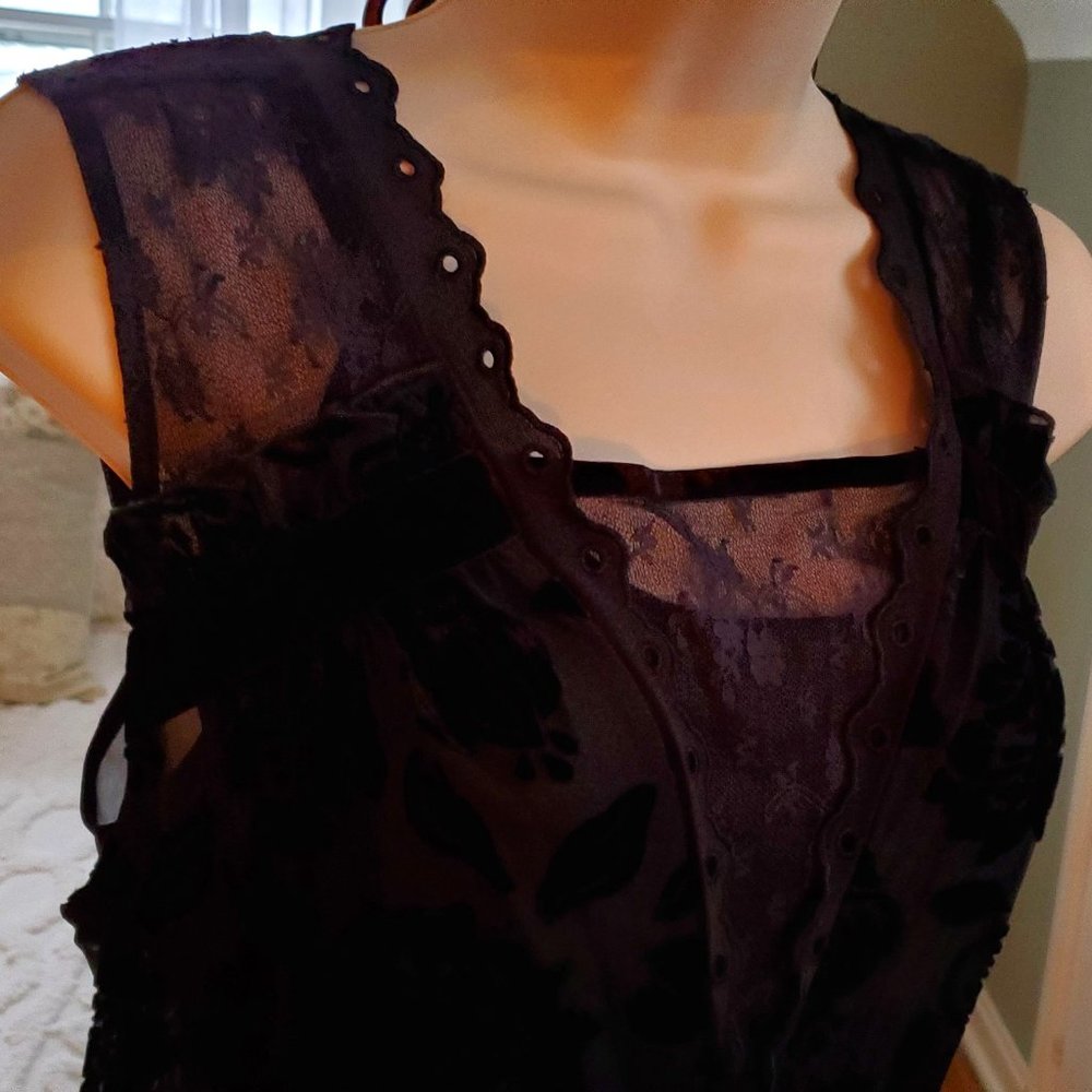 Coach NWT Black Velvet & Lace Maxi 10